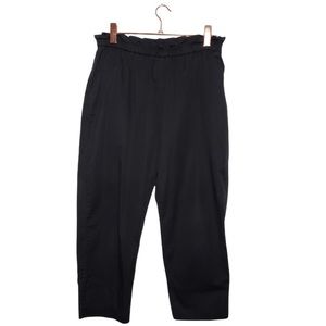 HATCH MATERNITY Pull on stretch waist crop pocket trousers light weight black 1